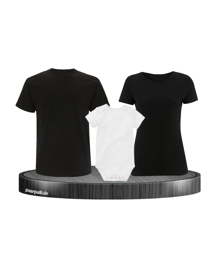 Shark Family Tante, Mama, Baby Familien-Set T-Shirts mit Babybody