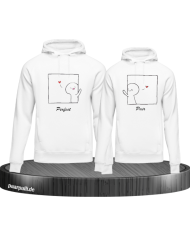Perfect Pair Hoodie weiß