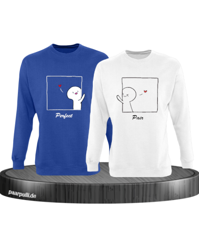 Perfect Pair Sweatshirt blau weiß Perfect Pair Sweatshirt blau weiß