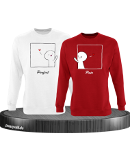 Perfect Pair Sweatshirt weiß rot
