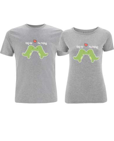 Hug Me I'm Trying Pärchen T-Shirt grau Hug Me I'm Trying Pärchen T-Shirt grau