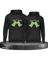 Hug Me I'm Trying Hoodie schwarz