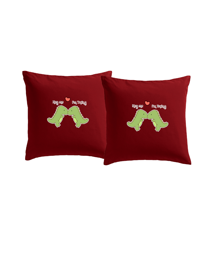 Hug Me I'm Trying Kissenbezüge für Paare Set