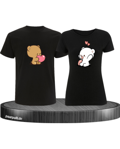 Milk and Mocha  Pärchen T-Shirt schwarz Milk and Mocha  Pärchen T-Shirt schwarz