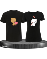 Milk and Mocha  Pärchen T-Shirt schwarz