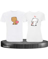 Milk and Mocha  Pärchen T-Shirt weiß