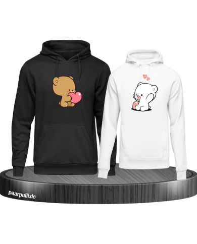Milk and Mocha Hoodie weiß schwarz Milk and Mocha Hoodie weiß schwarz